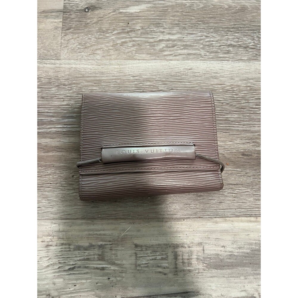 Authentic Vintage Louis Vuitton Wallet Trifold Women Lilac Epi Print